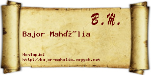 Bajor Mahália névjegykártya